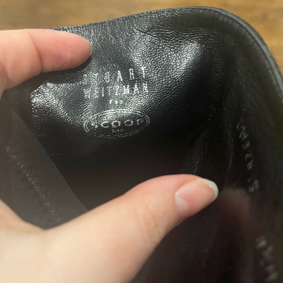 Stuart Weitzman Suede  Black Over The Knee Wedge Boots - Picture 3 of 8